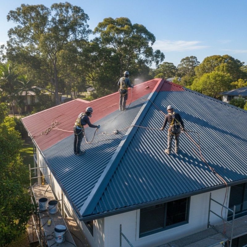 Metal Roof Painting detail