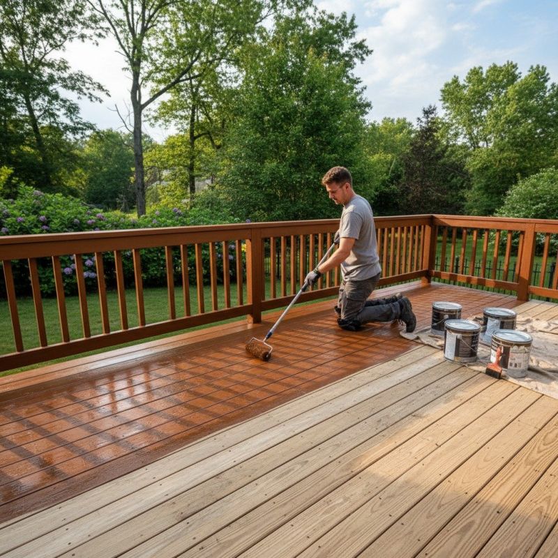 Wood Deck Staining Service detail